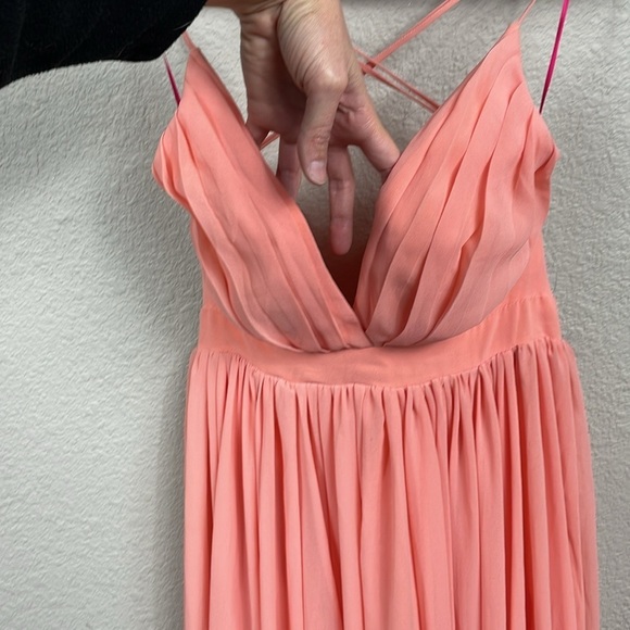 New Meghan Los Angeles Enchanted Garden Maxi Dress Orange Blush Sz S - Picture 3 of 14